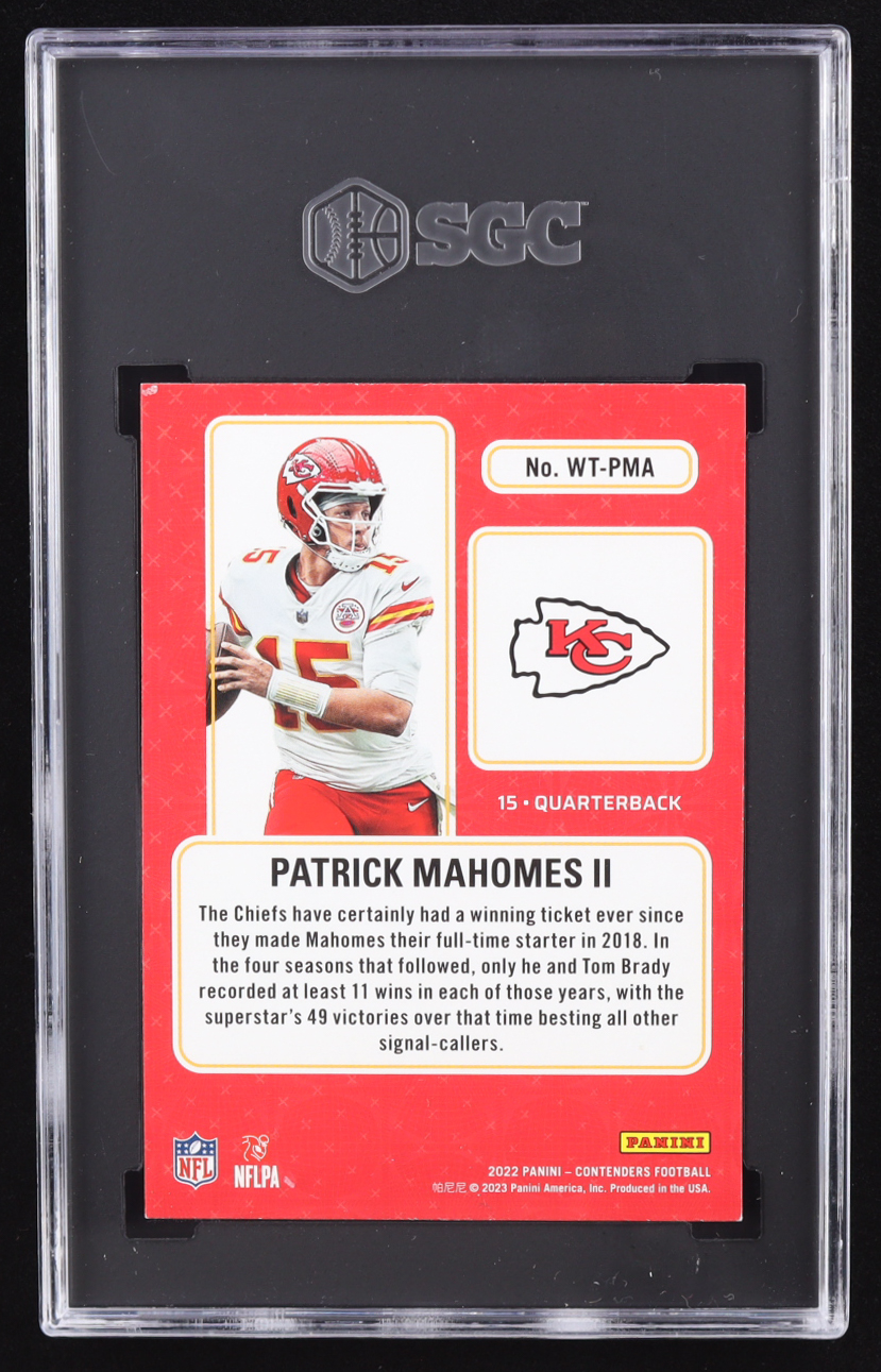 Patrick Mahomes II 2023 Panini Contenders Optic Winning Tickets #1 (SGC 9) at PristineAuction.com Patrick Mahomes II 2023 Panini Contenders Optic Winning Tickets #1 (SGC 9) at PristineAuction.com