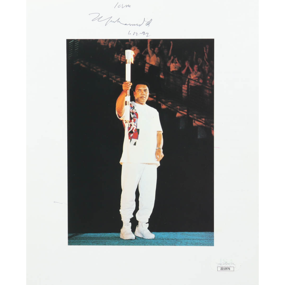 Muhammad Ali Signed 8x9.5 Photo With Inscription (JSA) | Pristine Auction