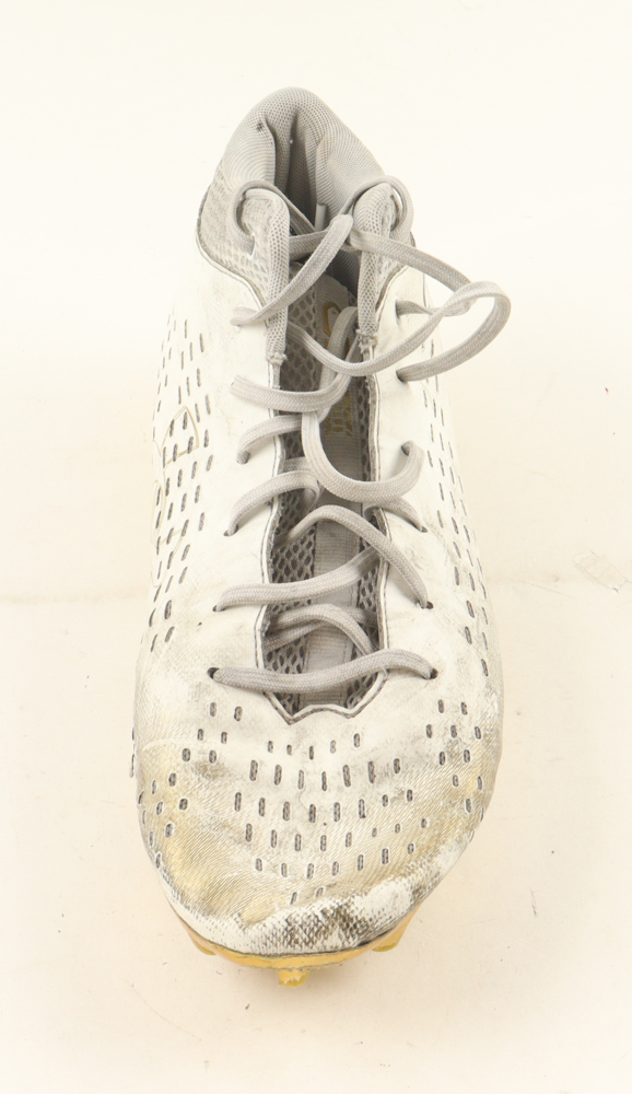 Riley Mills Signed Under Armour Clutch Fit Football Cleat Inscribed "Game Worn" (JSA) at PristineAuction.com Riley Mills Signed Under Armour Clutch Fit Football Cleat Inscribed "Game Worn" (JSA) at PristineAuction.com