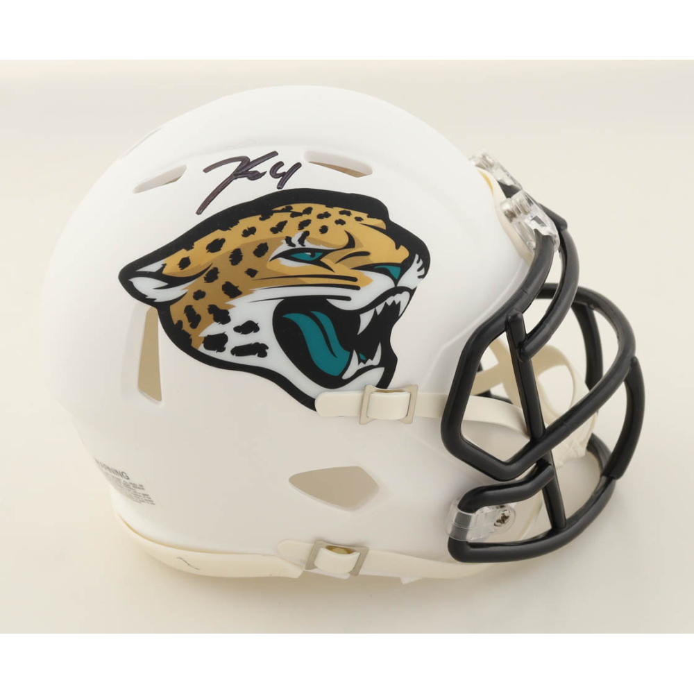 Tank Bigsby Signed Jaguars Matte White Speed Mini Helmet (JSA) at PristineAuction.com