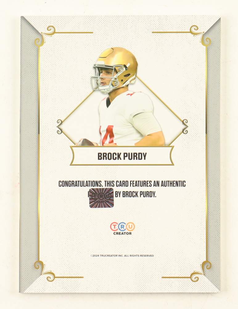 Brock Purdy 2023 TruCreator Jumbo Jersey Relic #3 RC at PristineAuction.com Brock Purdy 2023 TruCreator Jumbo Jersey Relic #3 RC at PristineAuction.com