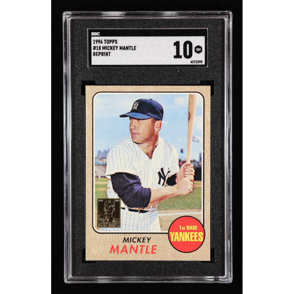 Mickey Mantle 1996 Topps Mantle #18 / 1968 Topps (SGC 10) at PristineAuction.com