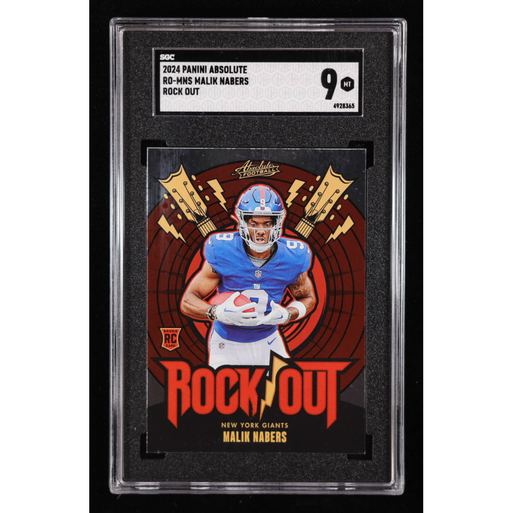 Malik Nabers 2024 Absolute Rock Out #14 RC (SGC 9) at PristineAuction.com