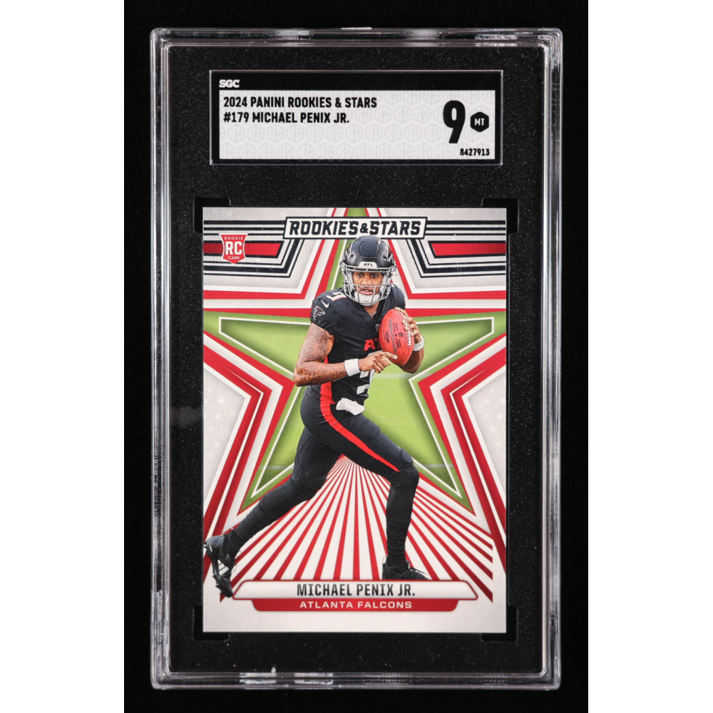 Michael Penix Jr. 2024 Rookies and Stars #179 RC (SGC 9) at PristineAuction.com