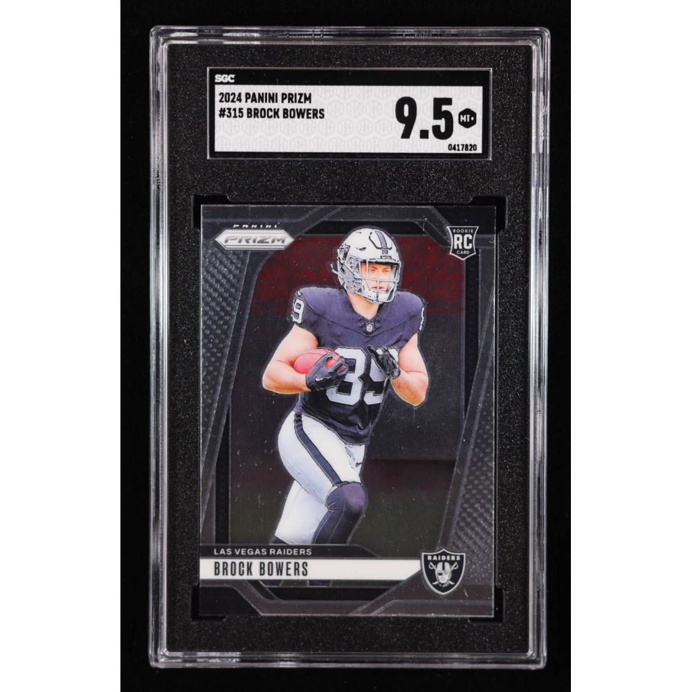 Brock Bowers 2024 Panini Prizm #315 RC (SGC 9.5) at PristineAuction.com