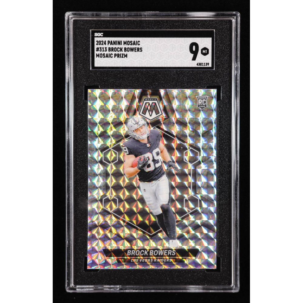 Brock Bowers 2024 Panini Mosaic Mosaic #313 RC (SGC 9) at PristineAuction.com