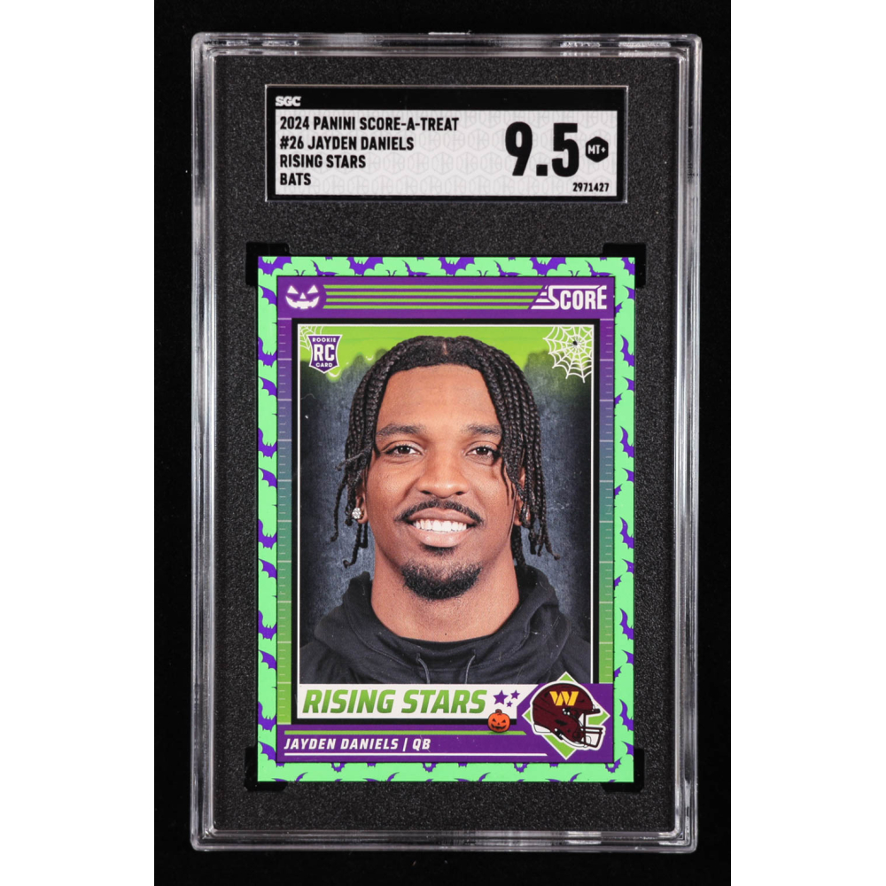 Jayden Daniels 2024 Score Halloween Rising Stars Bats #26 RC (SGC 9.5) at PristineAuction.com