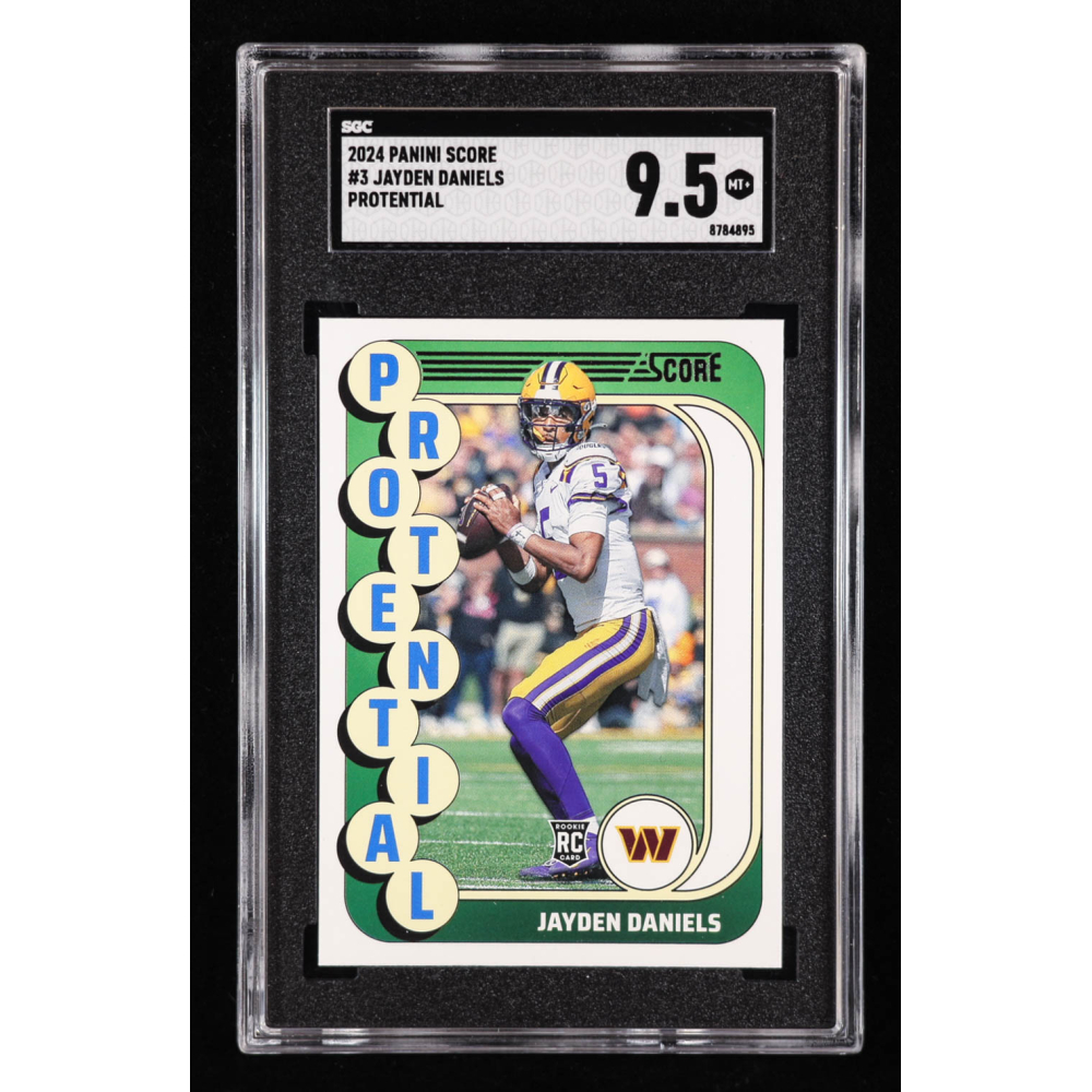 Jayden Daniels 2024 Score Protential #3 RC (SGC 9.5) at PristineAuction.com