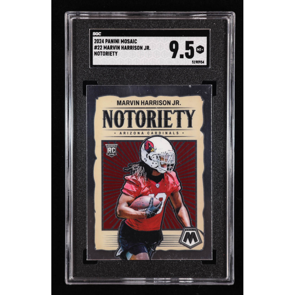 Marvin Harrison Jr. 2024 Panini Mosaic Notoriety #22 RC (SGC 9.5) at PristineAuction.com