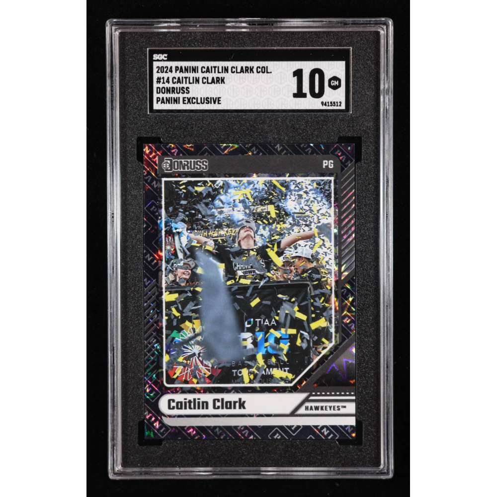 Caitlin Clark 2024 Panini Caitlin Clark Collection Donruss Panini iCollect Exclusive #14 RC (SGC 10) at PristineAuction.com