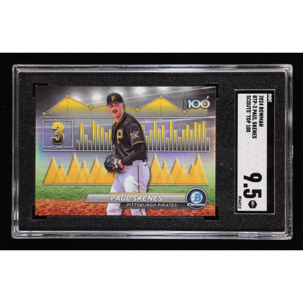 Paul Skenes 2024 Bowman Chrome Scouts Top 100 #BTP3 RC (SGC 9.5) at PristineAuction.com