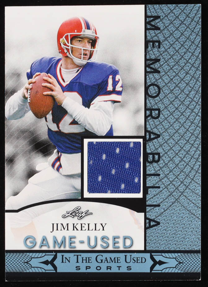 Jim Kelly 2024 Leaf ITG Game-Used Memorabilia Platinum Blue #GUM61 at PristineAuction.com Jim Kelly 2024 Leaf ITG Game-Used Memorabilia Platinum Blue #GUM61 at PristineAuction.com