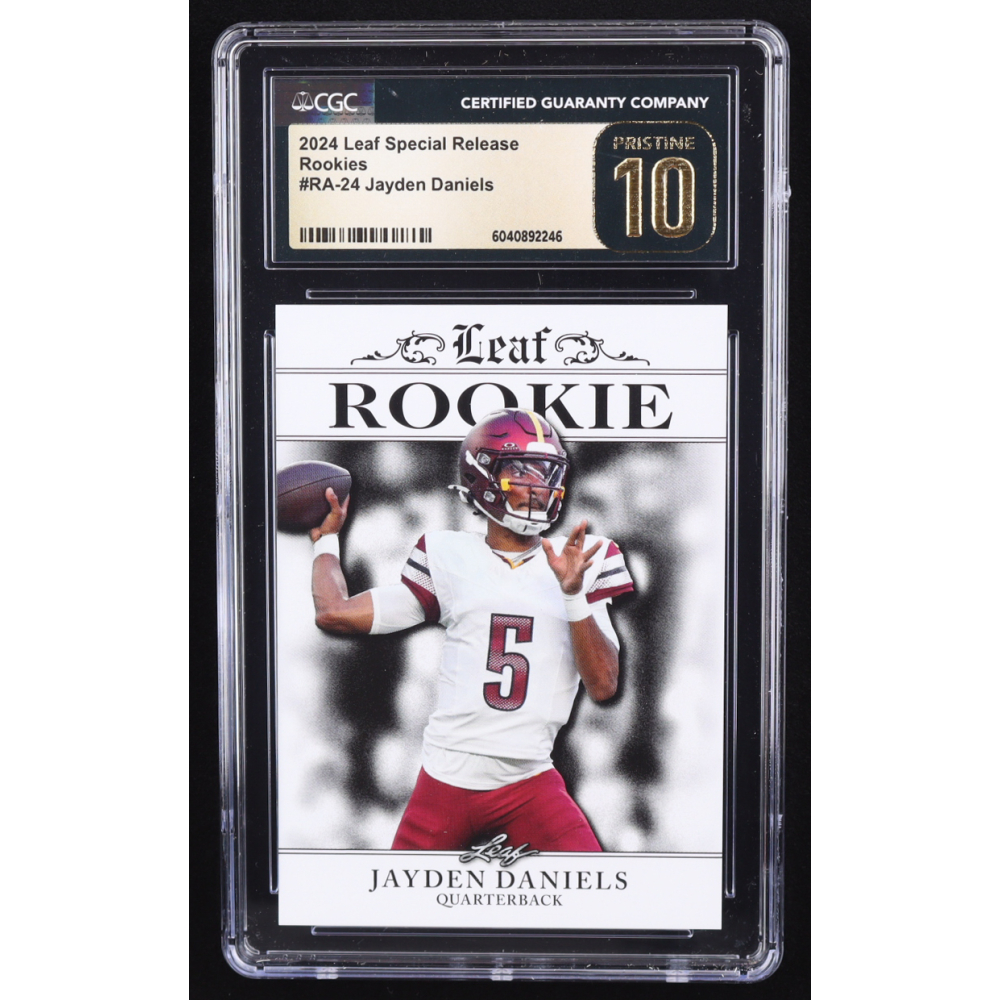 Jayden Daniels 2024 Leaf Special Release Rookies #RA24 RC (CGC 10) at PristineAuction.com