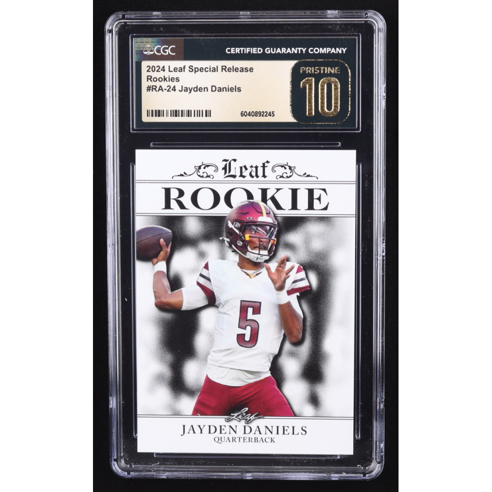 Jayden Daniels 2024 Leaf Special Release Rookies #RA24 RC (CGC 10) at PristineAuction.com