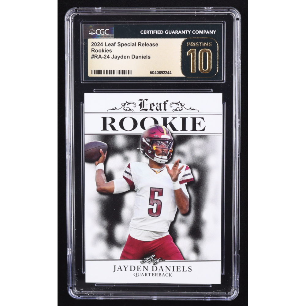 Jayden Daniels 2024 Leaf Special Release Rookies #RA24 RC (CGC 10) at PristineAuction.com