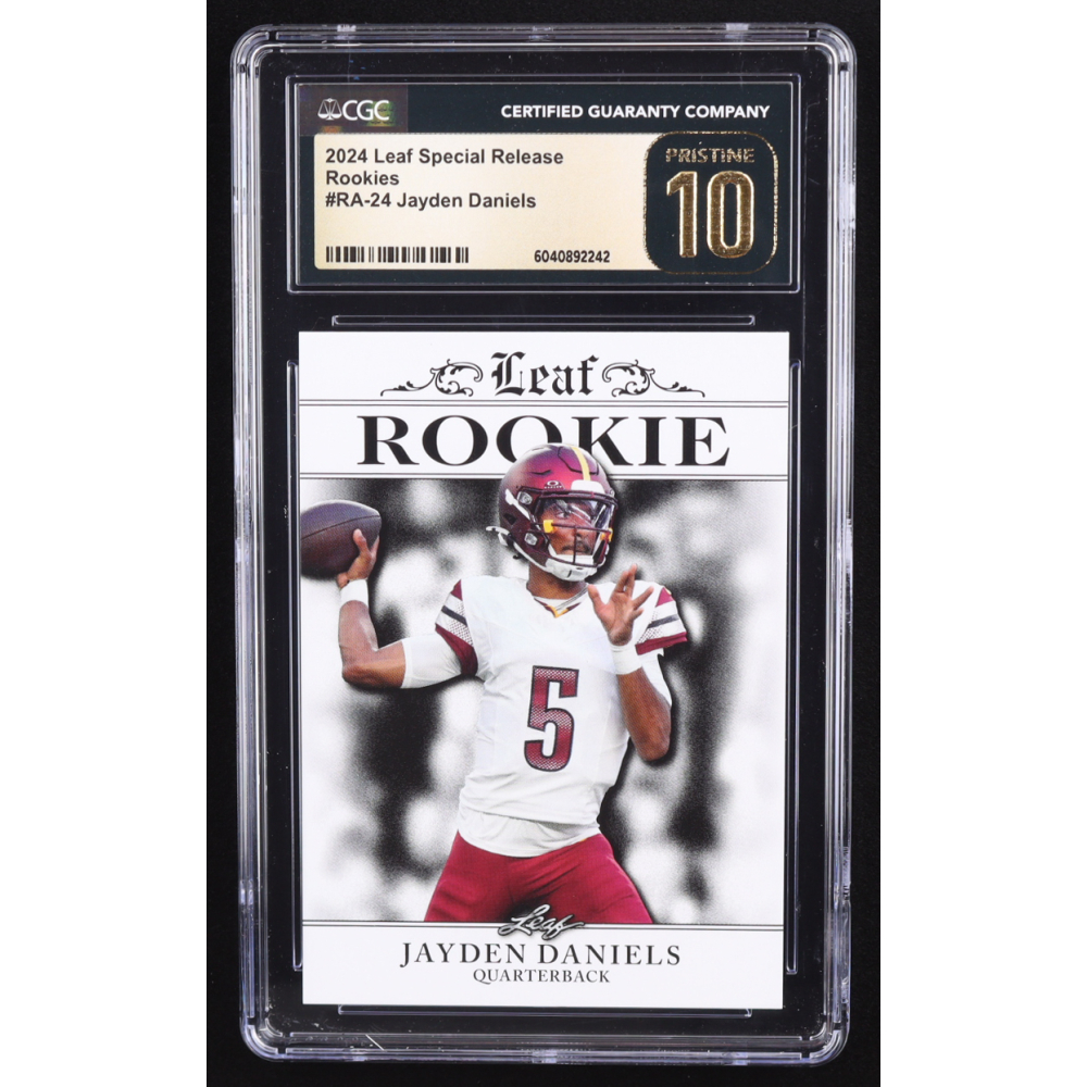 Jayden Daniels 2024 Leaf Special Release Rookies #RA24 RC (CGC 10) at PristineAuction.com