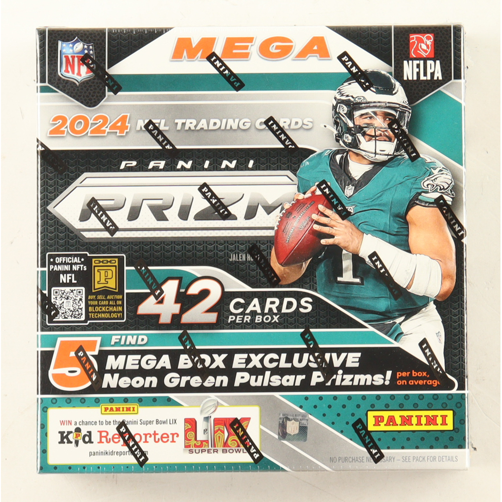 2024 Panini Prizm Football Mega Box (Neon Green Pulsar Prizms) at PristineAuction.com