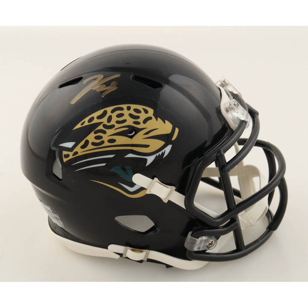 Tank Bigsby Signed Jaguars Throwback Speed Mini Helmet (JSA) at PristineAuction.com