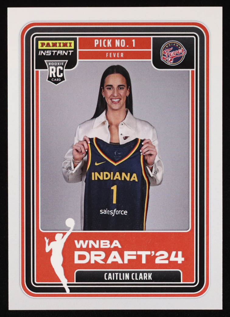 Caitlin Clark 2024 Panini Instant WNBA Draft Night #DN1 RC at PristineAuction.com Caitlin Clark 2024 Panini Instant WNBA Draft Night #DN1 RC at PristineAuction.com