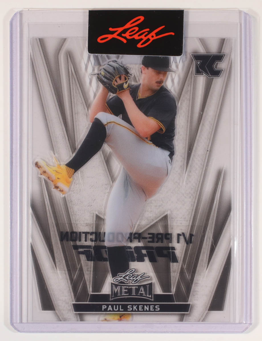 Paul Skenes 2024 Leaf Metal Pre-Production Proof Clear #1/1 at PristineAuction.com Paul Skenes 2024 Leaf Metal Pre-Production Proof Clear #1/1 at PristineAuction.com