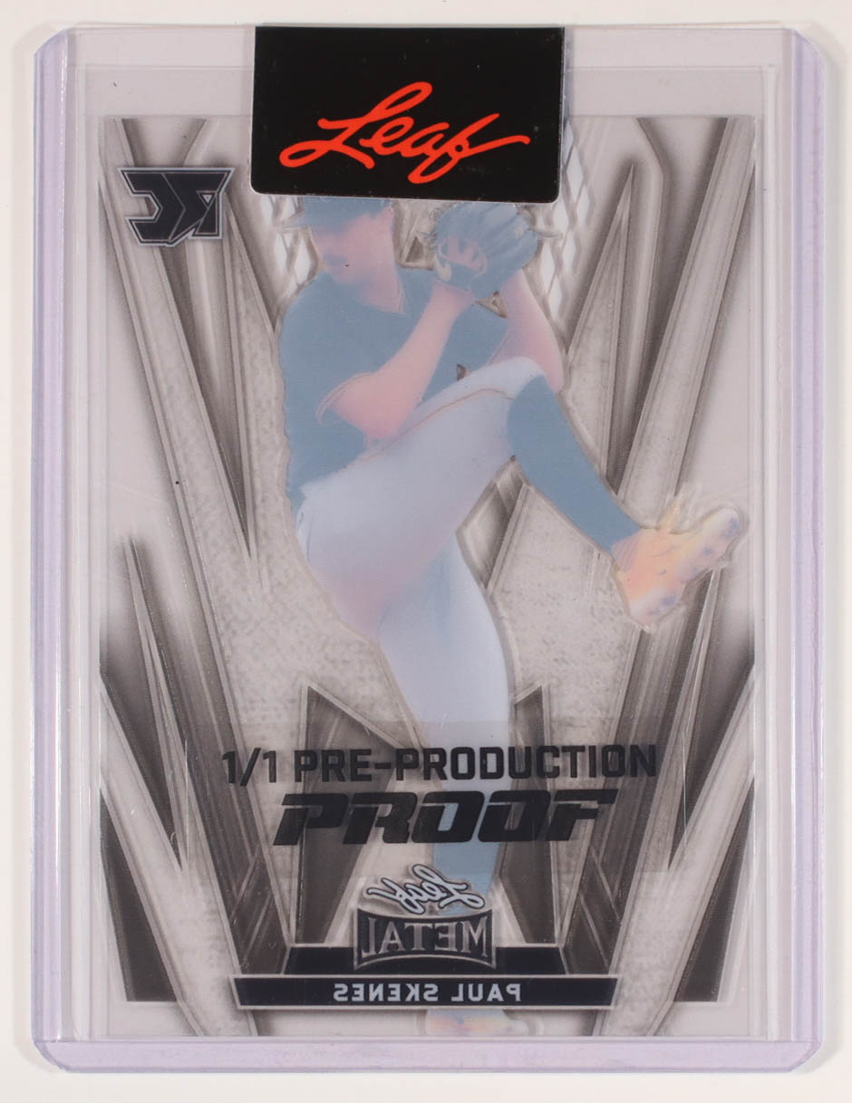 Paul Skenes 2024 Leaf Metal Pre-Production Proof Clear #1/1 at PristineAuction.com Paul Skenes 2024 Leaf Metal Pre-Production Proof Clear #1/1 at PristineAuction.com
