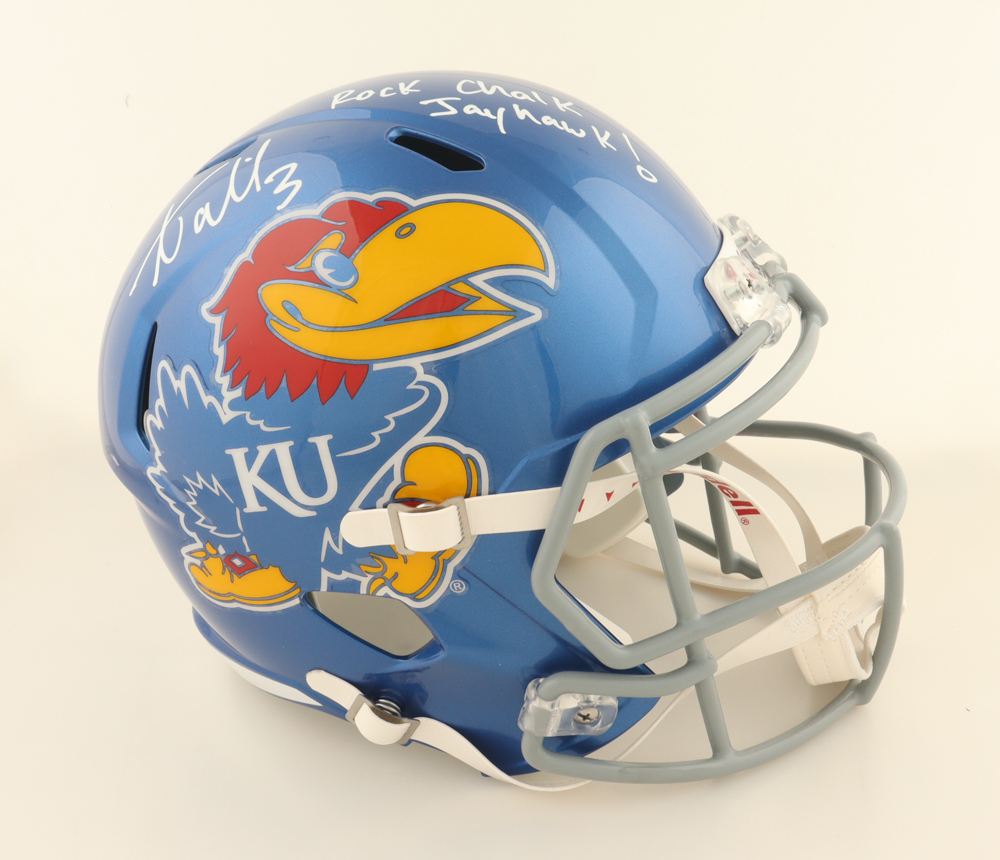 Chris Harris Jr. & Aqib Talib Signed Kansas Jayhawks Full-Size Helmet Inscribed "Rock Chalk Jayhawk!" (Beckett) at PristineAuction.com Chris Harris Jr. & Aqib Talib Signed Kansas Jayhawks Full-Size Helmet Inscribed "Rock Chalk Jayhawk!" (Beckett) at PristineAuction.com