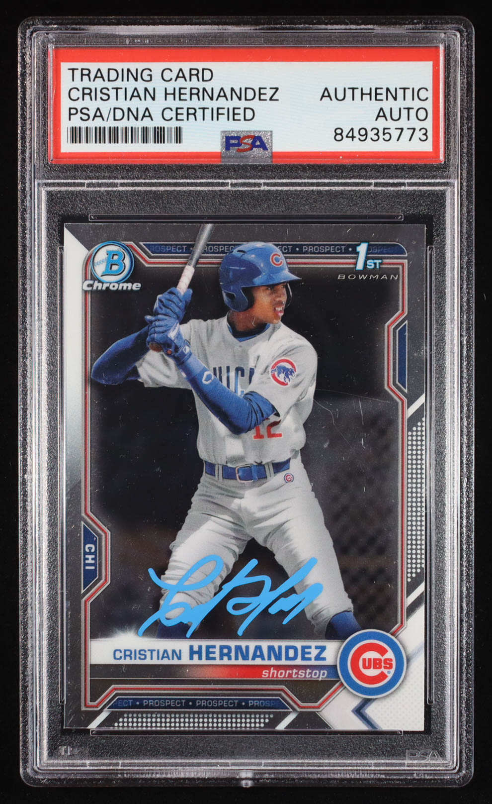 Cristian Hernandez Signed 2021 Bowman Chrome Prospects #BCP171 RC (PSA) at PristineAuction.com Cristian Hernandez Signed 2021 Bowman Chrome Prospects #BCP171 RC (PSA) at PristineAuction.com