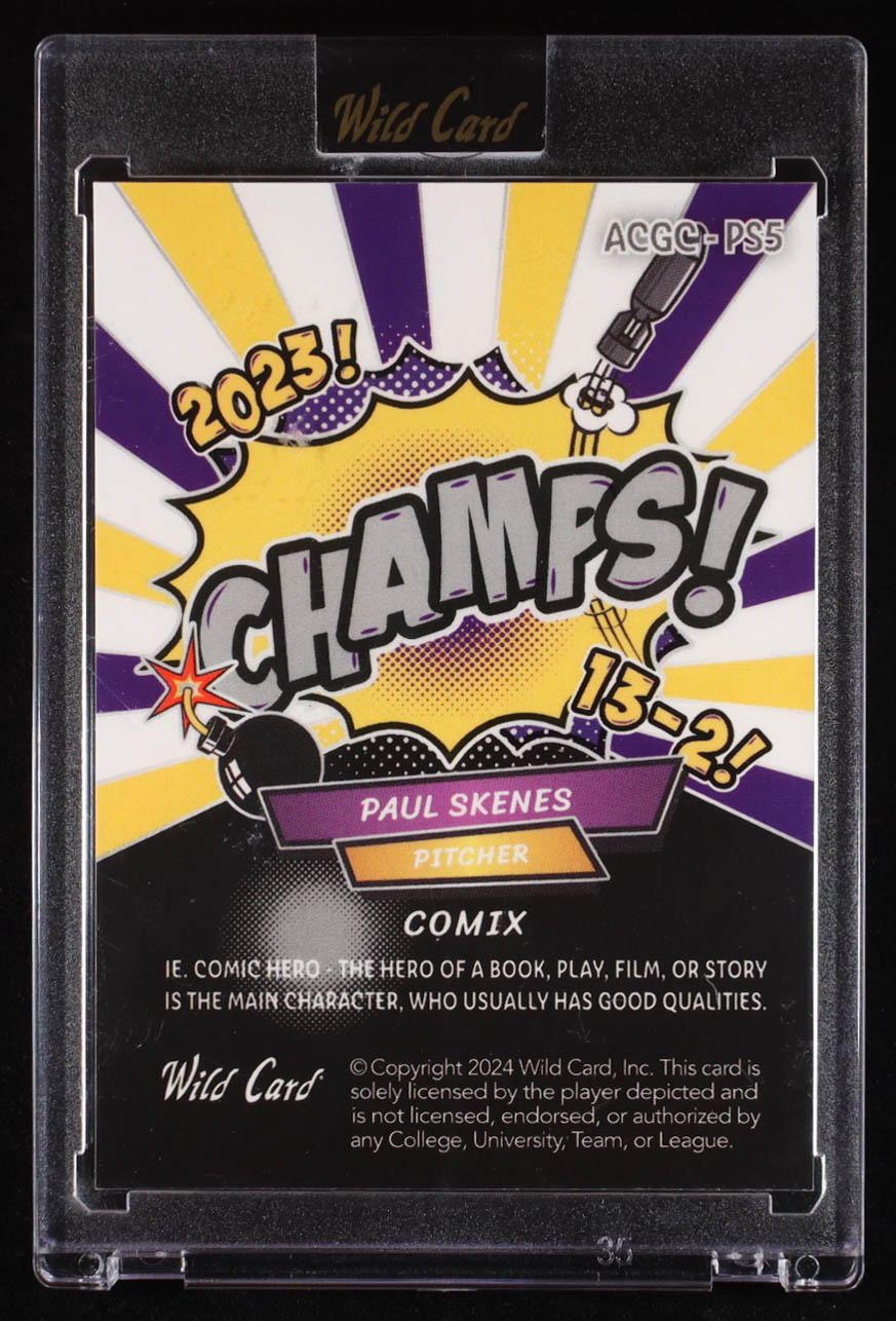 Paul Skenes 2024 Wild Card Alumination Comix Champs! Yellow Purple Scope #PS5 RC #4/20 at PristineAuction.com Paul Skenes 2024 Wild Card Alumination Comix Champs! Yellow Purple Scope #PS5 RC #4/20 at PristineAuction.com