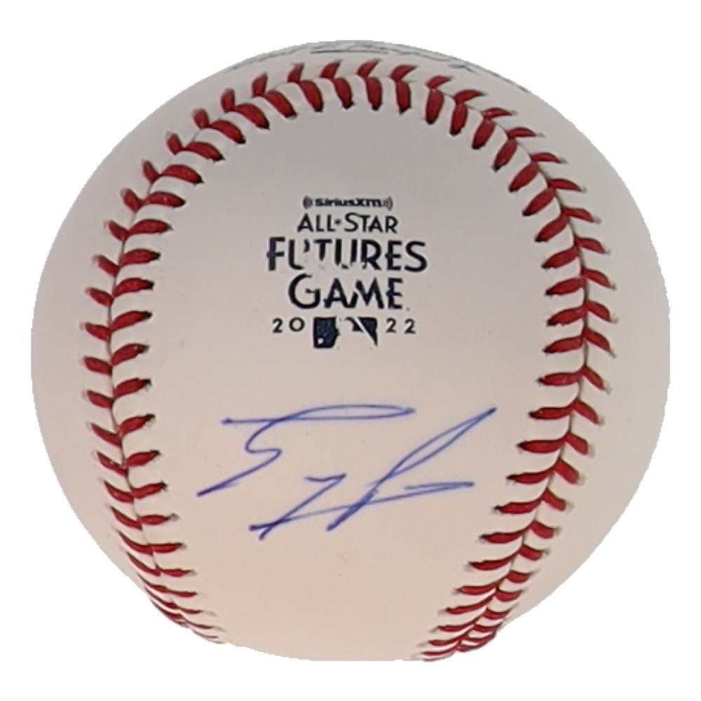 Eury Perez Signed OML 2022 All-Star Futures Game Logo Baseball (JSA) at PristineAuction.com