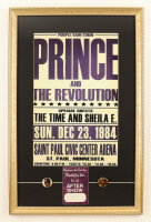 Prince "Purple Rain Tour" Custom Framed Print Display with Backstage Pass at PristineAuction.com