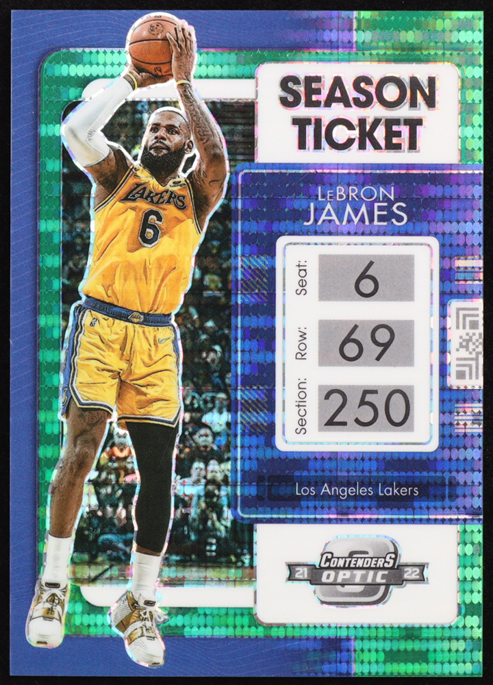 LeBron James 2021-22 Panini Contenders Optic Green Pulsar #27 #1/25