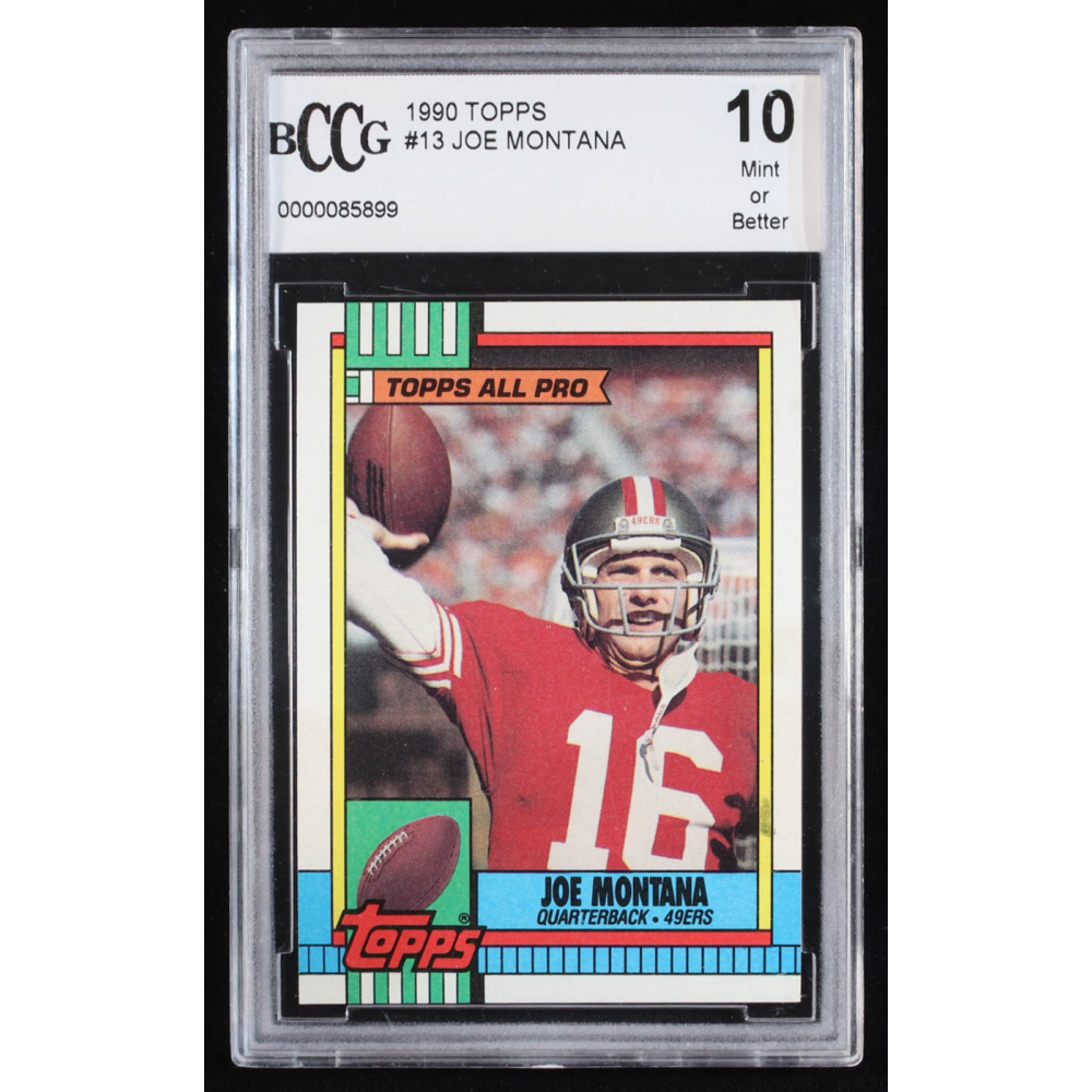 Joe Montana 1990 Topps #13 (BCCG 10) at PristineAuction.com