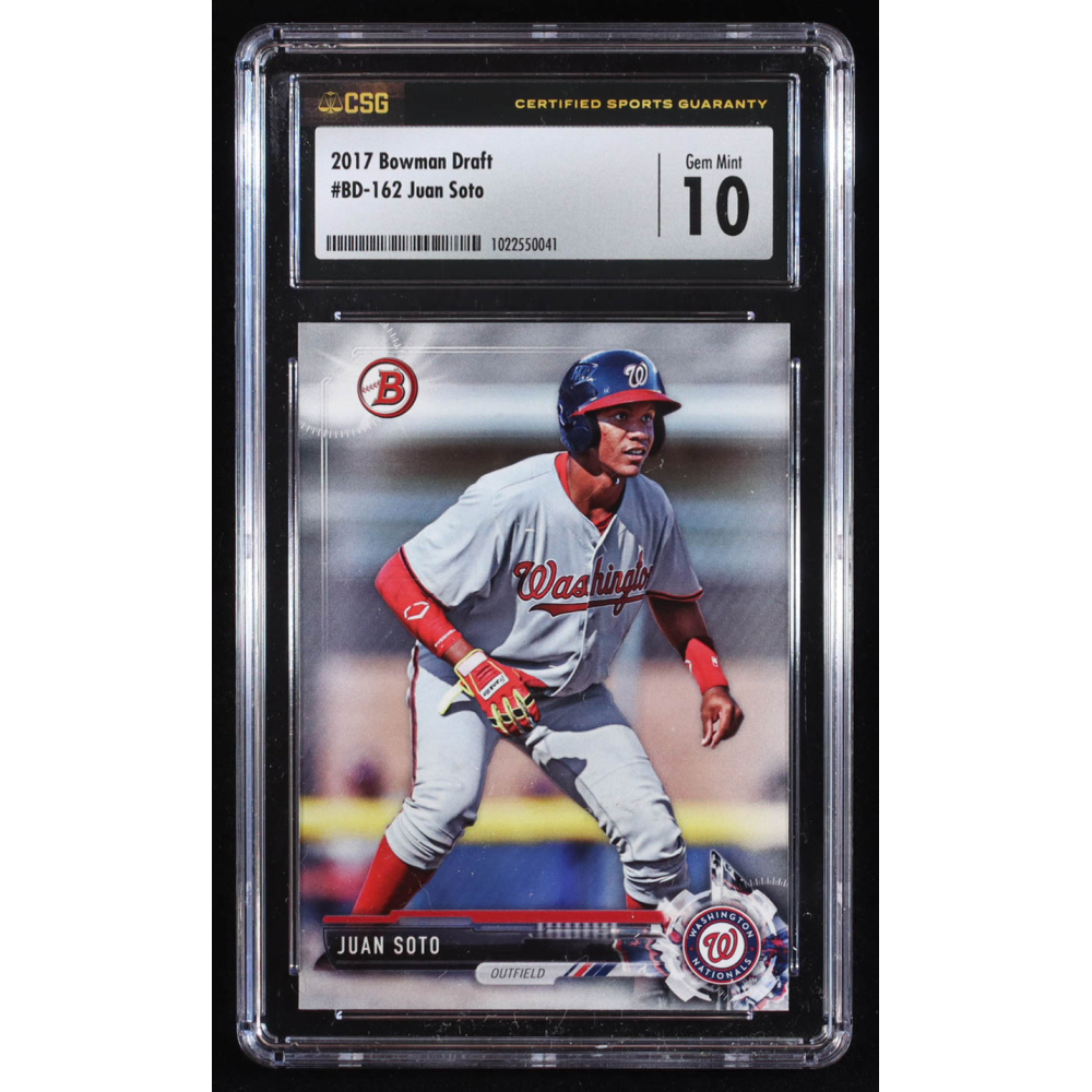 Juan Soto 2017 Bowman Draft #BD162 RC (CSG 10) at PristineAuction.com