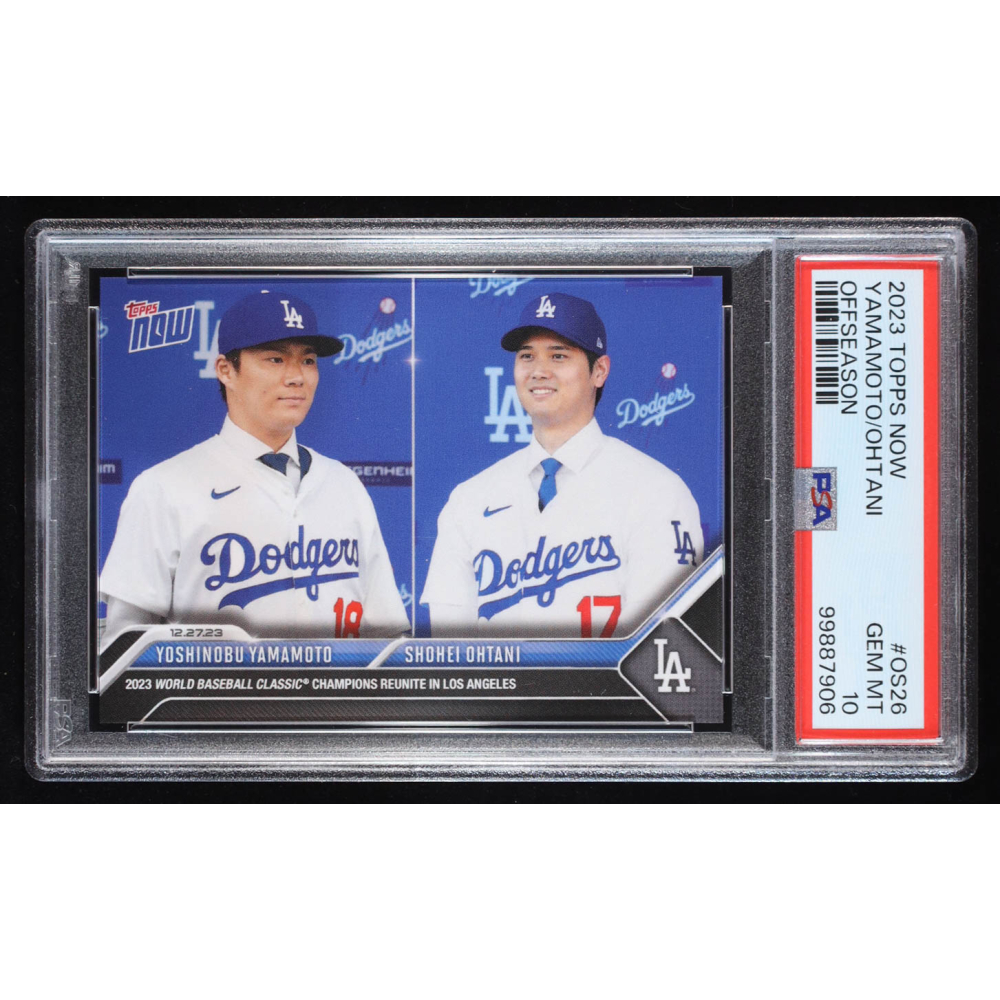 Yoshinobu Yamamoto / Shohei Ohtani 2023 Topps Now Offseason #OS26 (PSA 10) at PristineAuction.com