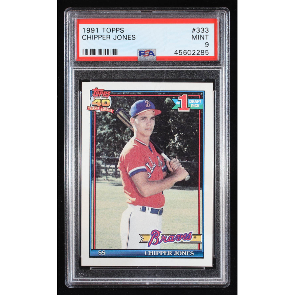 Chipper Jones 1991 Topps #333 RC (PSA 9) at PristineAuction.com Chipper Jones 1991 Topps #333 RC (PSA 9) at PristineAuction.com
