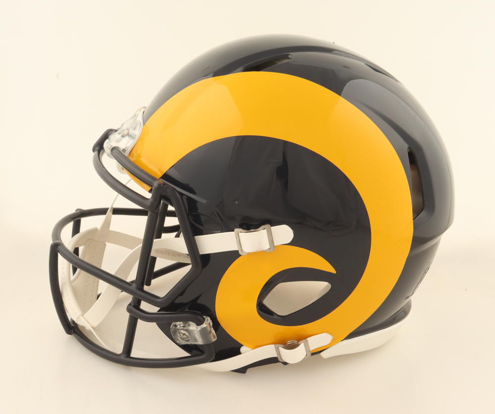 Kyren Williams Signed Rams Full-Size Authentic On-Field Speed Helmet (Beckett) at PristineAuction.com Kyren Williams Signed Rams Full-Size Authentic On-Field Speed Helmet (Beckett) at PristineAuction.com