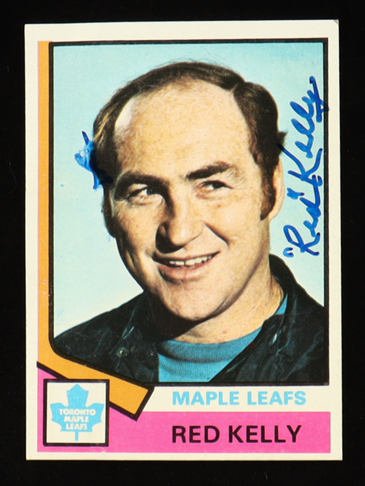 Red Kelly Signed 1974-75 Topps #76 (JSA)