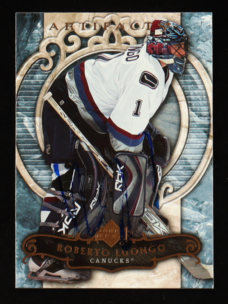 Roberto Luongo Signed 2007-08 Artifacts #60 (JSA) at PristineAuction.com Roberto Luongo Signed 2007-08 Artifacts #60 (JSA) at PristineAuction.com