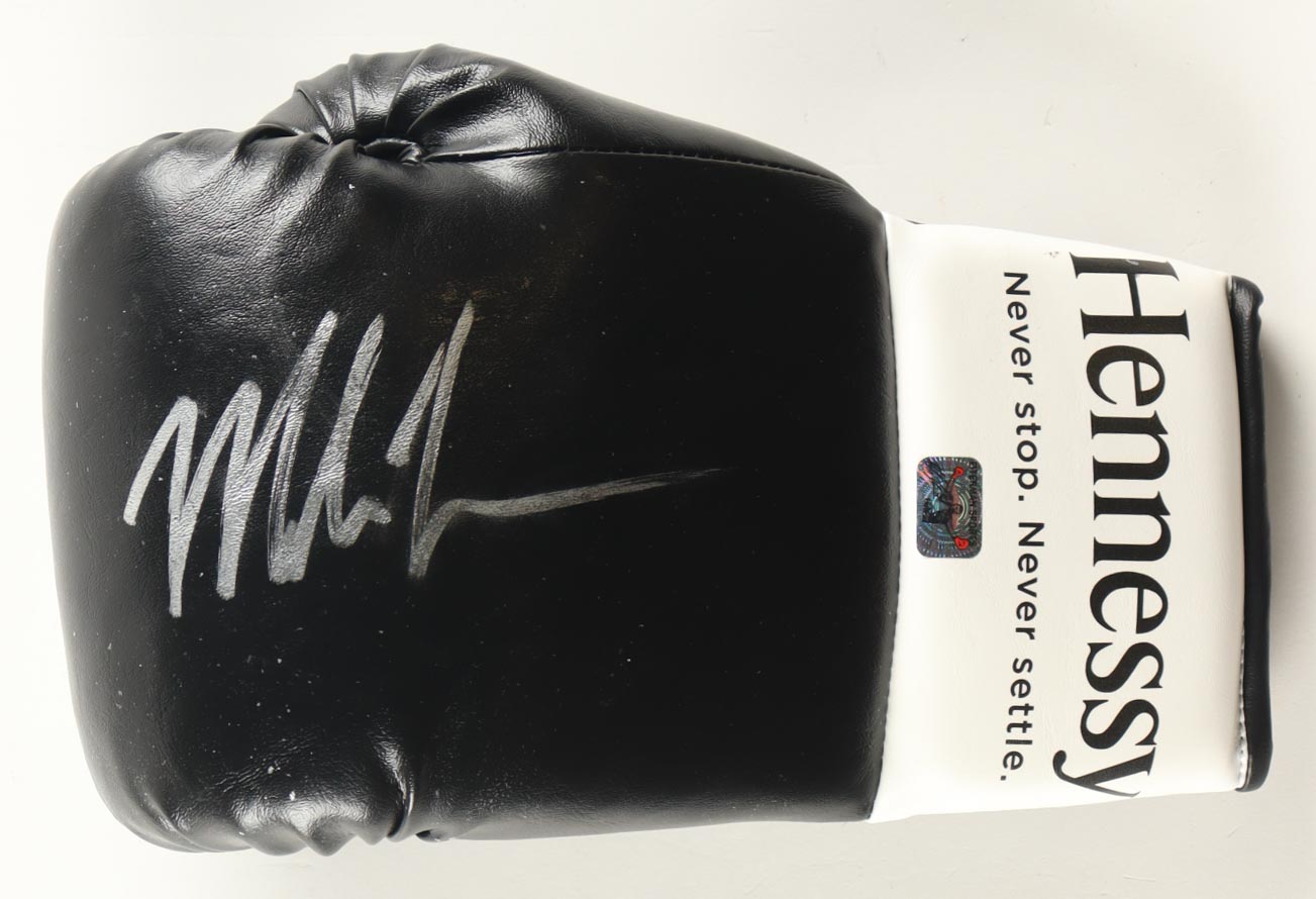Mike Tyson Signed Hennessy Sponsor Boxing Glove with Plaque (Tyson) at PristineAuction.com Mike Tyson Signed Hennessy Sponsor Boxing Glove with Plaque (Tyson) at PristineAuction.com