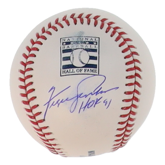 Ferguson "Fergie" Jenkins Signed OML Hall of Fame Logo Baseball Inscribed "HOF 91" (PSA) at PristineAuction.com Ferguson "Fergie" Jenkins Signed OML Hall of Fame Logo Baseball Inscribed "HOF 91" (PSA) at PristineAuction.com