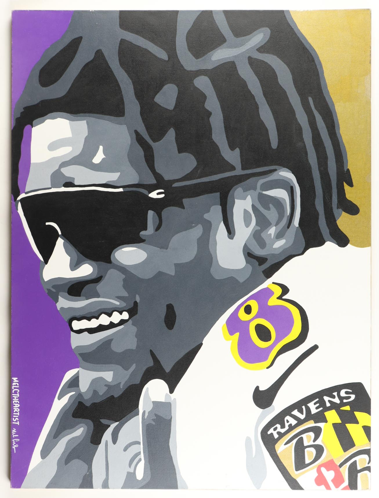 Lamar Jackson Original Art on Canvas at PristineAuction.com Lamar Jackson Original Art on Canvas at PristineAuction.com