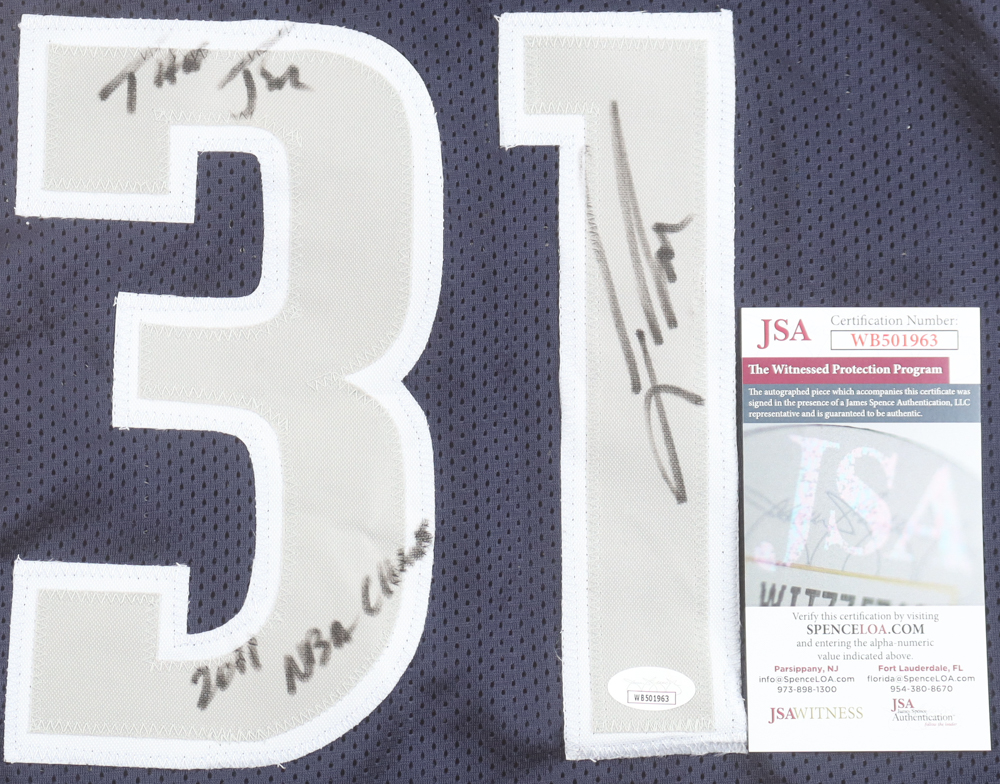 Jason Terry Signed Jersey Inscribed "The Jet" & "2011 NBA Champs" (JSA) at PristineAuction.com Jason Terry Signed Jersey Inscribed "The Jet" & "2011 NBA Champs" (JSA) at PristineAuction.com