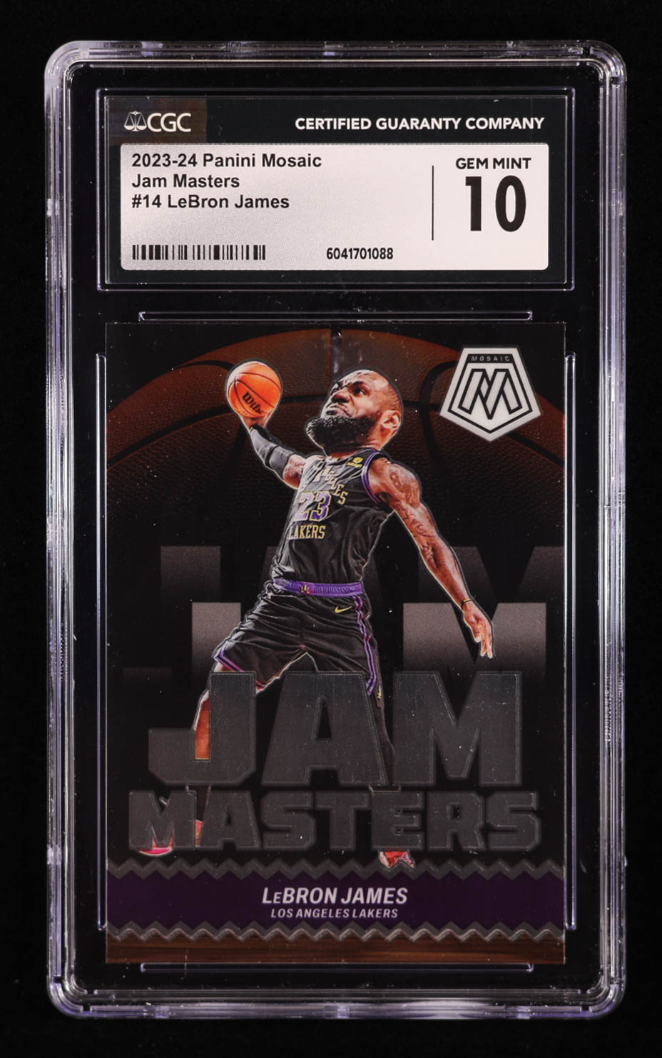 LeBron James 2023-24 Panini Mosaic Jam Masters #14 (CGC 10) at PristineAuction.com LeBron James 2023-24 Panini Mosaic Jam Masters #14 (CGC 10) at PristineAuction.com