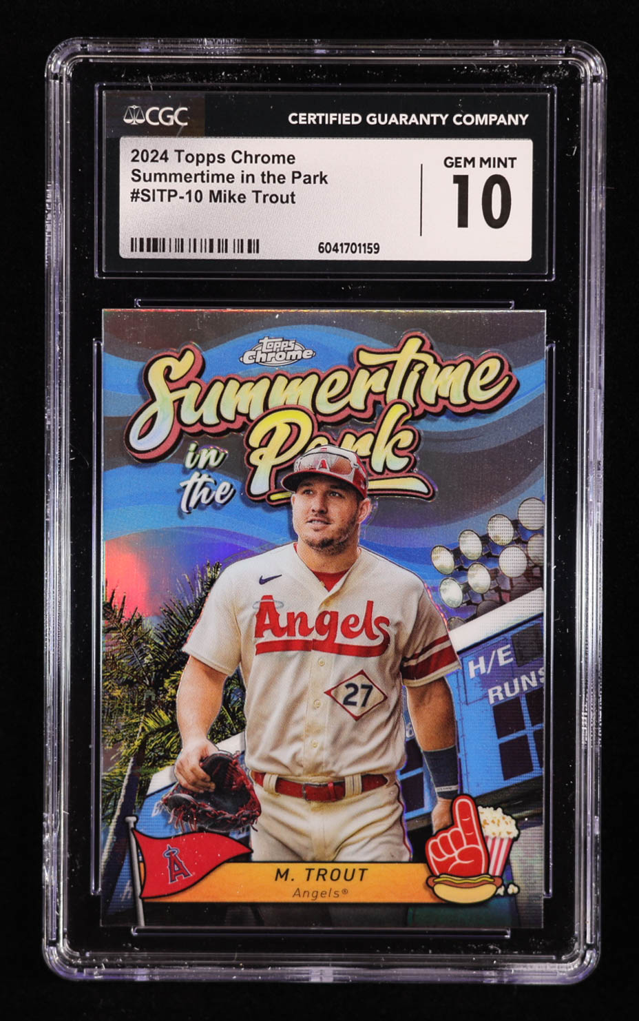 Mike Trout 2024 Topps Chrome Summertime in the Park #SITP10 (CGC 10) at PristineAuction.com Mike Trout 2024 Topps Chrome Summertime in the Park #SITP10 (CGC 10) at PristineAuction.com