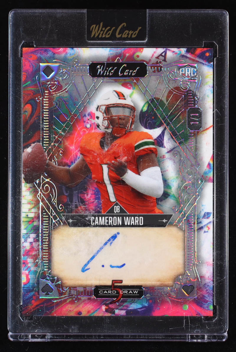 Cameron Ward 2024 Wild Card 5 Card Draw Diamonds Auto #5CDVA-CW #1/1 RC at PristineAuction.com Cameron Ward 2024 Wild Card 5 Card Draw Diamonds Auto #5CDVA-CW #1/1 RC at PristineAuction.com