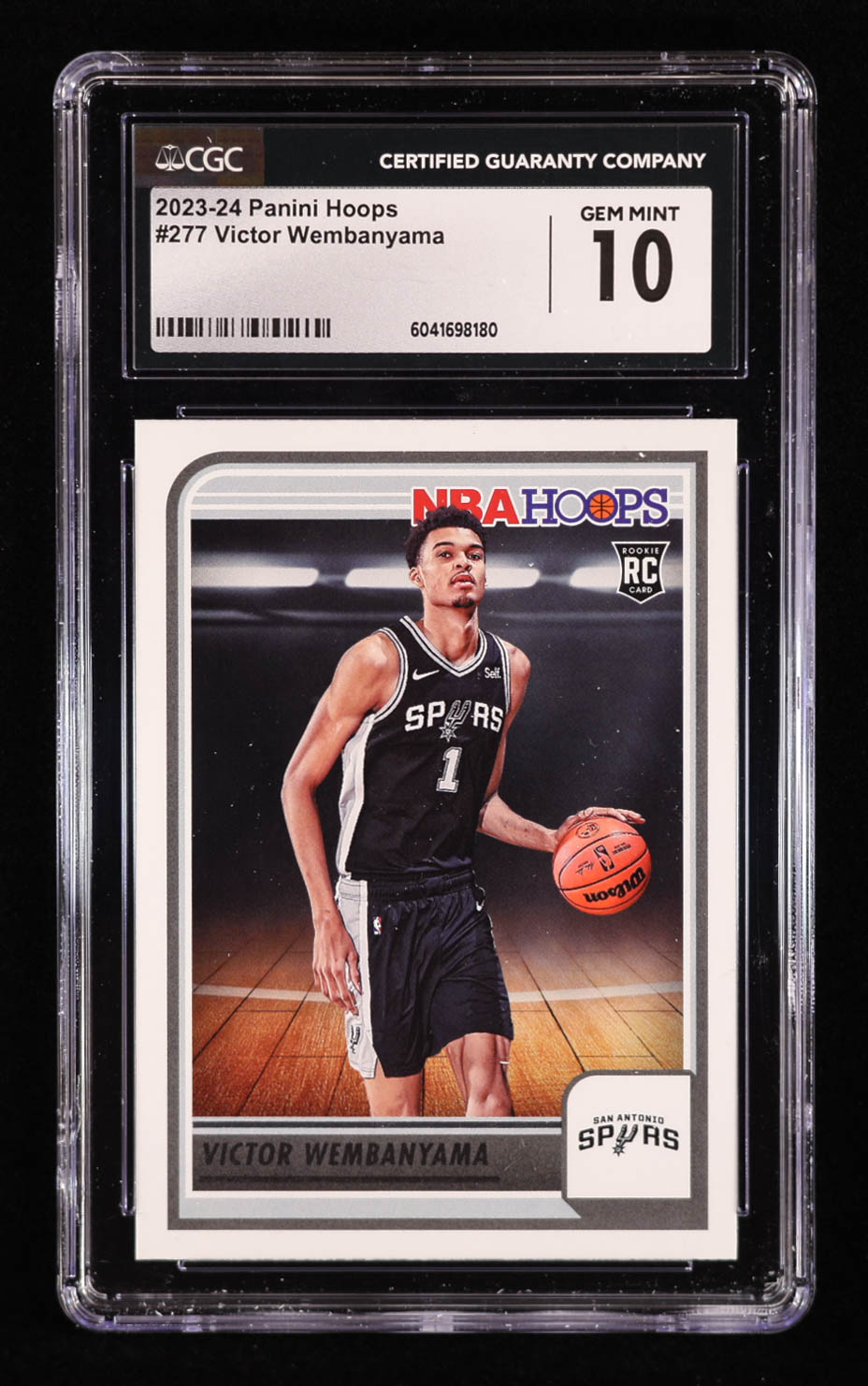 Victor Wembanyama 2023-24 Hoops #277 RC (CGC 10) at PristineAuction.com Victor Wembanyama 2023-24 Hoops #277 RC (CGC 10) at PristineAuction.com