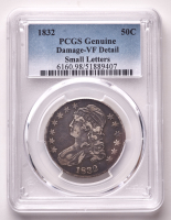 1832 Capped Bust Half Dollar Small Letters (PCGS VF Details) at PristineAuction.com