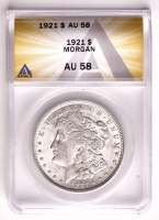 1921 Morgan Silver Dollar (ANACS AU58) at PristineAuction.com
