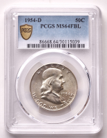 1954-D Franklin Silver Half Dollar (PCGS MS64 Full Bell Line) at PristineAuction.com