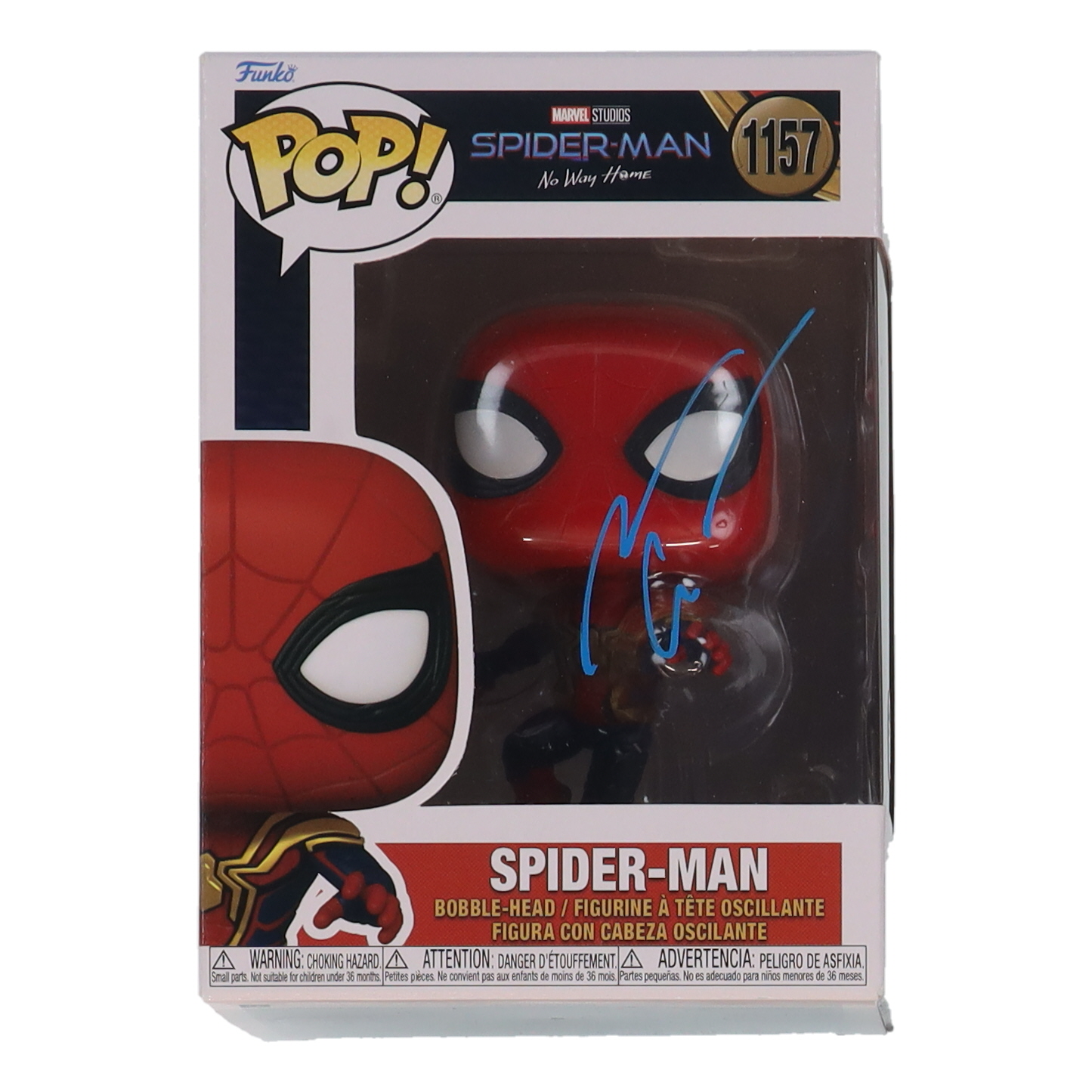 Andrew Garfield Signed "Spider-Man: No Way Home" #1157 Spider-Man Bobble-Head Funko Pop! Vinyl Figure (Beckett) at PristineAuction.com Andrew Garfield Signed "Spider-Man: No Way Home" #1157 Spider-Man Bobble-Head Funko Pop! Vinyl Figure (Beckett) at PristineAuction.com